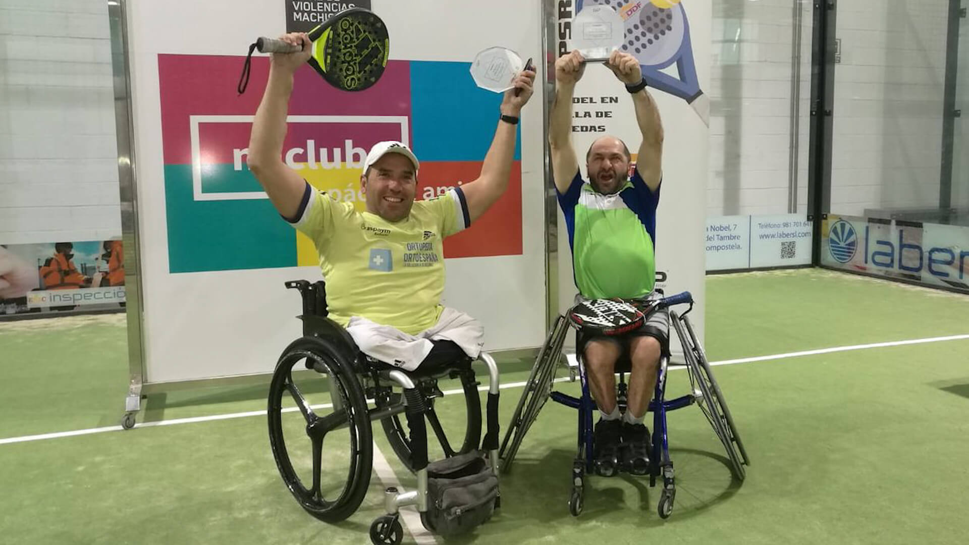 Óscar Agea y Álvaro Illobre, campeones del I Open Nacional de Pádel en Silla Concello de Carballo