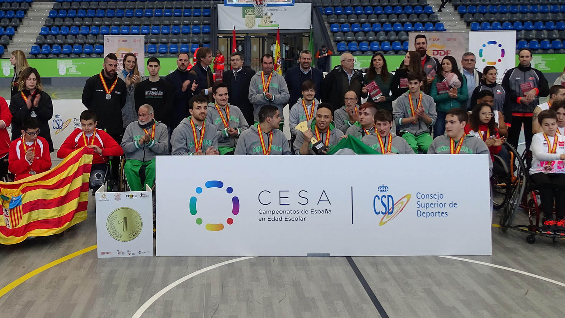 Andalucía se corona por primera vez como mejor selección escolar de baloncesto en silla de ruedas